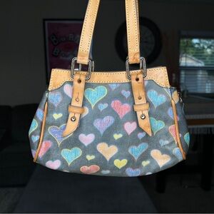 Vintage Dooney & Bourke Multi Heart Mini Bag